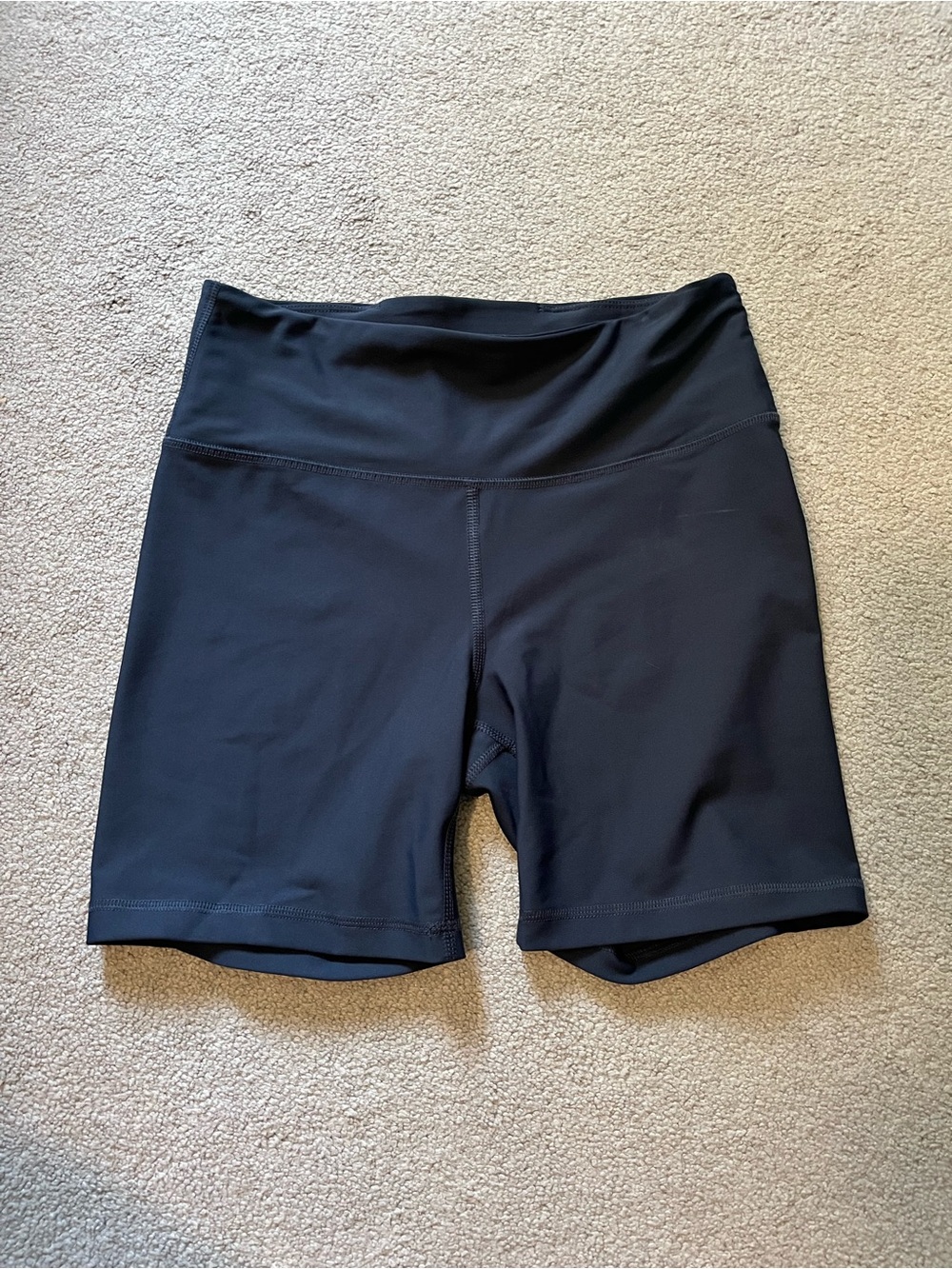 High-Waist Blue Women’s Bike Shorts